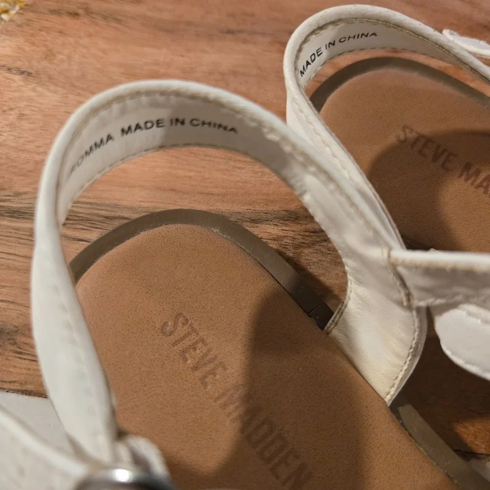 Steve Madden White Sandal Shoes‎ for Girls Size 1 Beach Boho Wedding